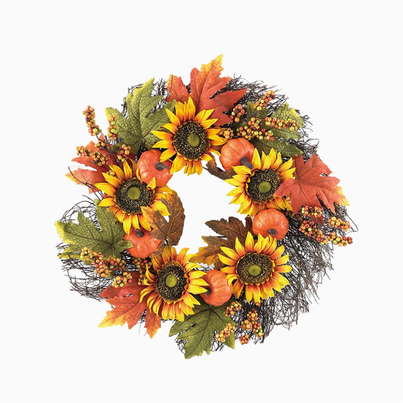 Handmade Lavender Daisy Christmas Wreath