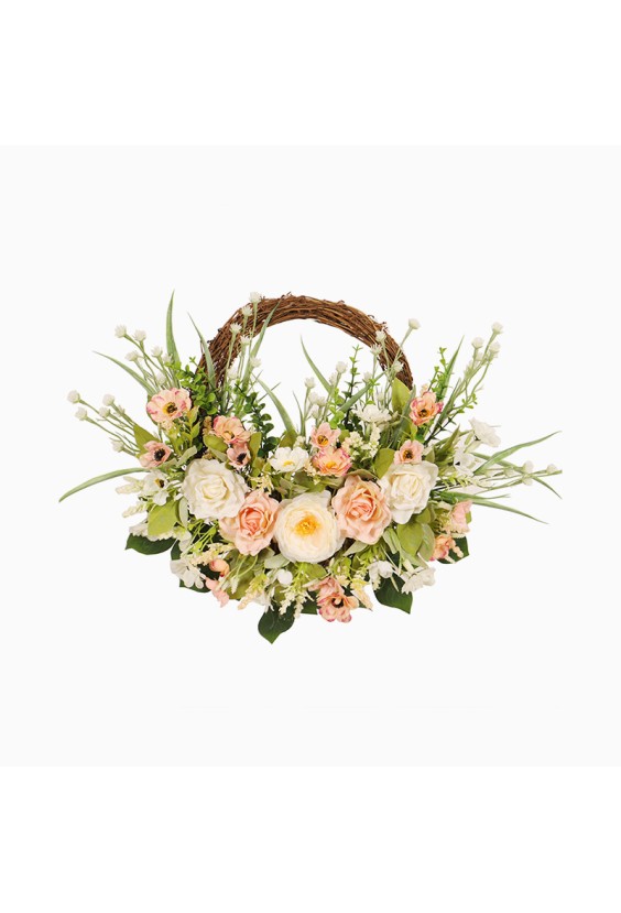 Spring Floral Language Rose Cherry Blossom Decorative Wreath