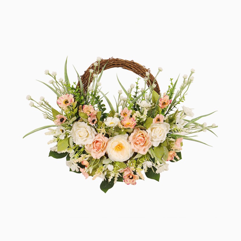 Spring Floral Language Rose Cherry Blossom Decorative Wreath