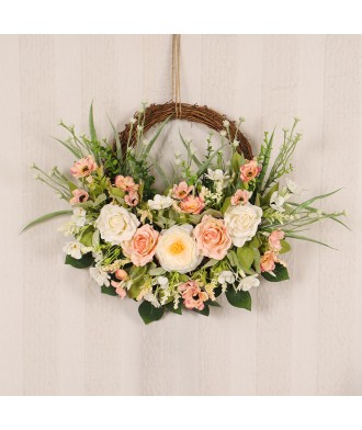 Spring Floral Language Rose Cherry Blossom Decorative Wreath