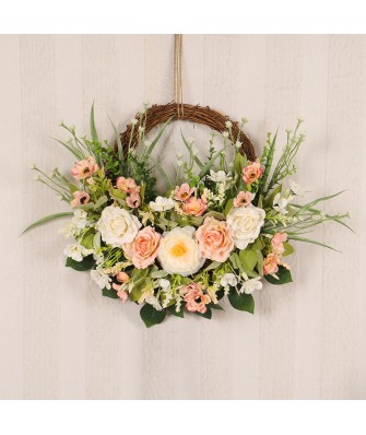 Spring Floral Language Rose Cherry Blossom Decorative Wreath