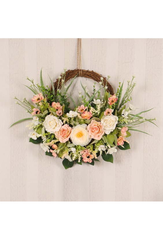 Spring Floral Language Rose Cherry Blossom Decorative Wreath