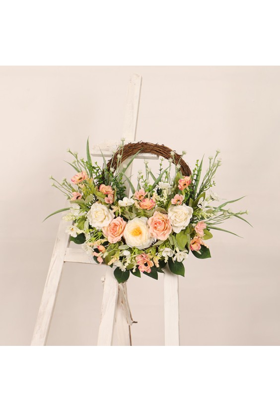 Spring Floral Language Rose Cherry Blossom Decorative Wreath